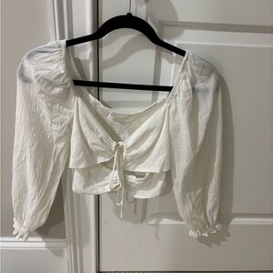 Longsleeve white ASTR crop top